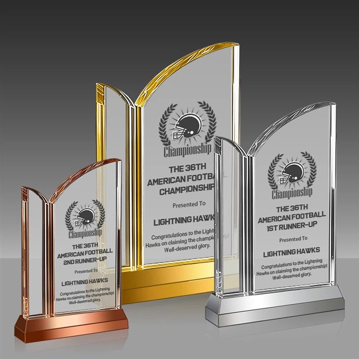 Crystal Sports Championship Football Plaque suppliers