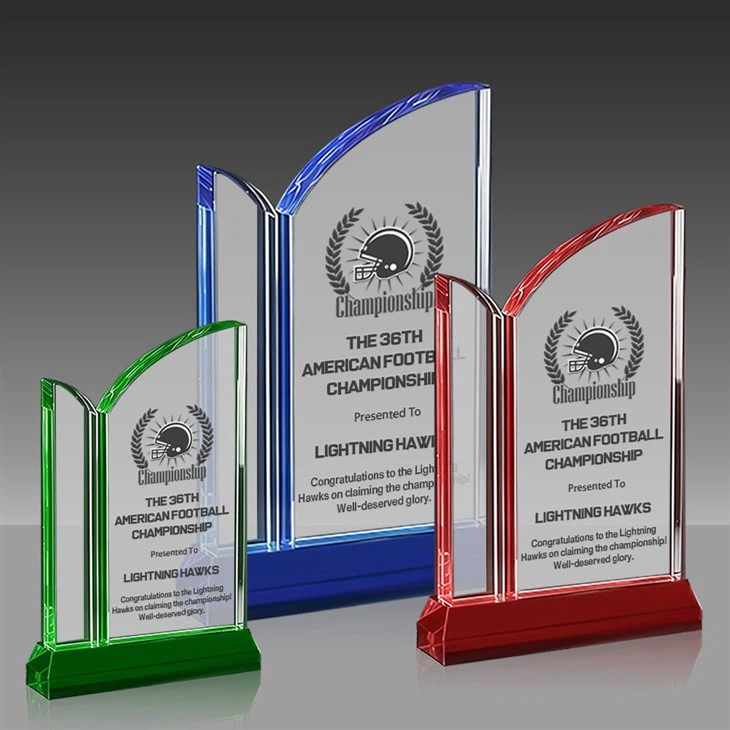 Crystal Sports Championship Football Plaque best