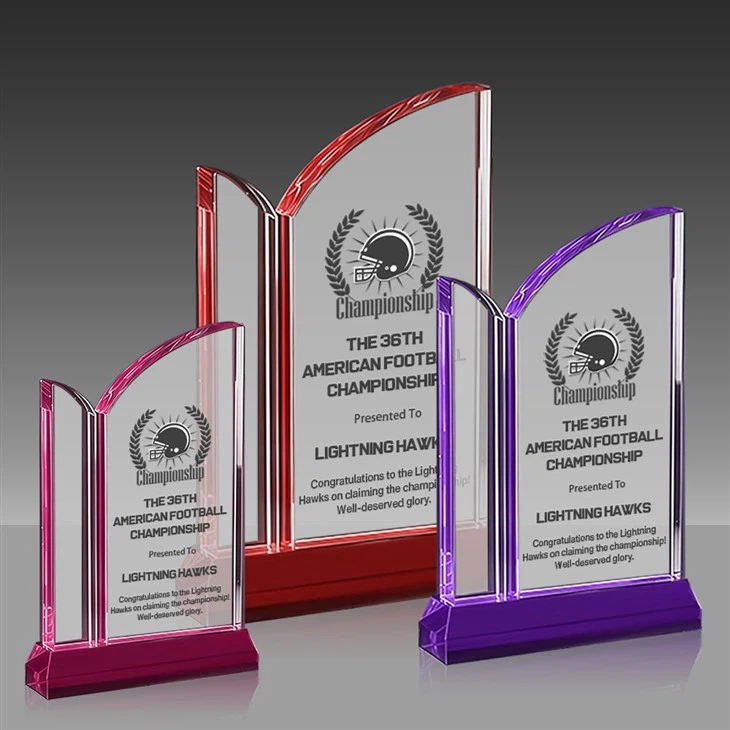 Crystal Sports Championship Football Plaque factory